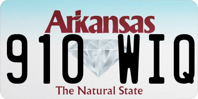 AR license plate 910WIQ