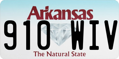 AR license plate 910WIV
