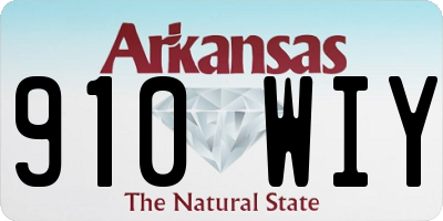 AR license plate 910WIY