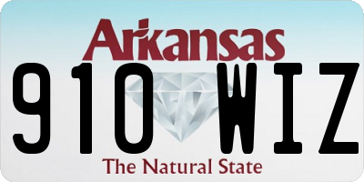 AR license plate 910WIZ