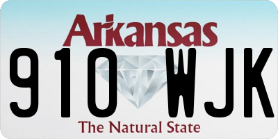 AR license plate 910WJK