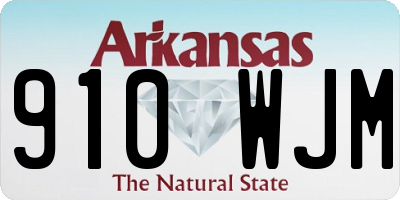 AR license plate 910WJM