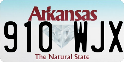 AR license plate 910WJX