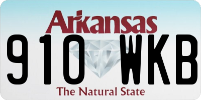 AR license plate 910WKB