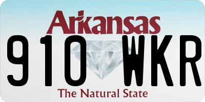 AR license plate 910WKR