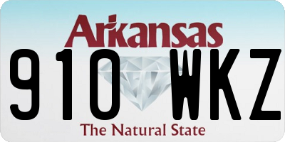 AR license plate 910WKZ