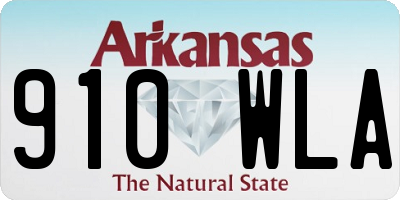 AR license plate 910WLA