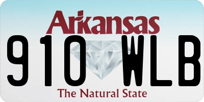 AR license plate 910WLB
