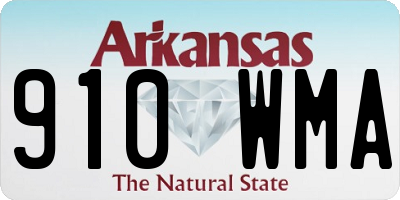 AR license plate 910WMA