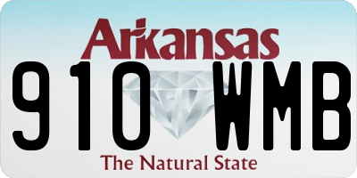 AR license plate 910WMB