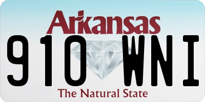 AR license plate 910WNI