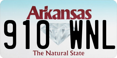 AR license plate 910WNL