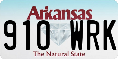 AR license plate 910WRK