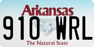 AR license plate 910WRL