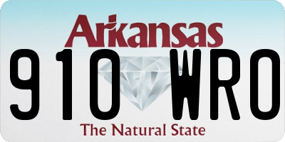 AR license plate 910WRO