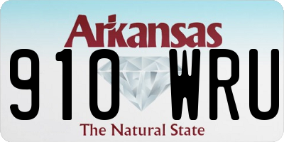 AR license plate 910WRU