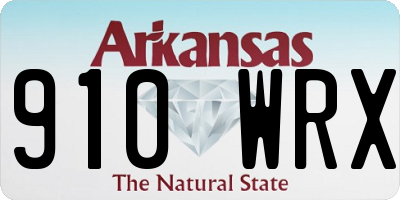AR license plate 910WRX