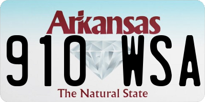 AR license plate 910WSA
