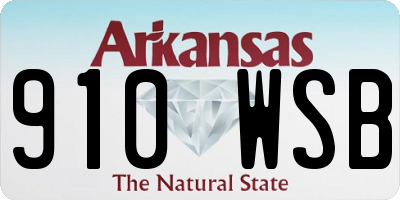 AR license plate 910WSB