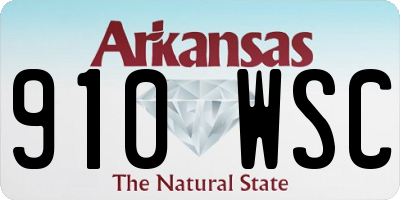 AR license plate 910WSC