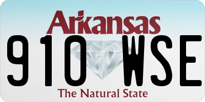 AR license plate 910WSE