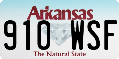 AR license plate 910WSF