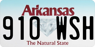 AR license plate 910WSH