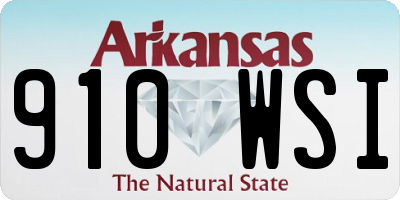 AR license plate 910WSI