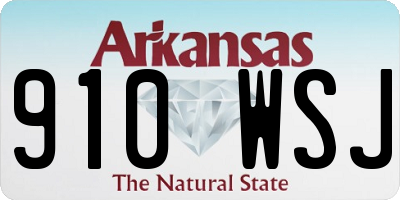 AR license plate 910WSJ