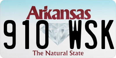 AR license plate 910WSK