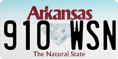 AR license plate 910WSN