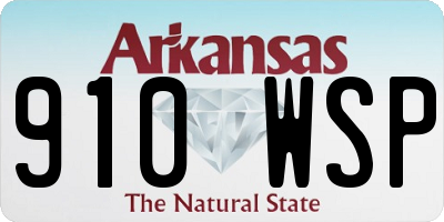AR license plate 910WSP