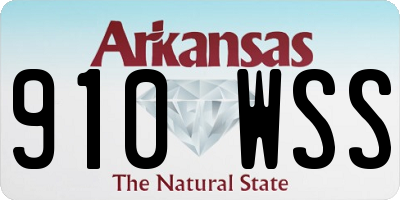 AR license plate 910WSS