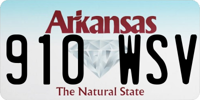 AR license plate 910WSV