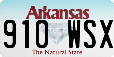 AR license plate 910WSX