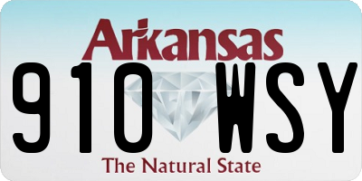 AR license plate 910WSY