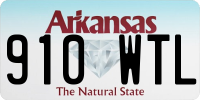 AR license plate 910WTL