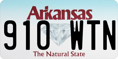 AR license plate 910WTN