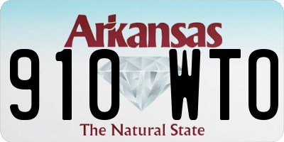 AR license plate 910WTO