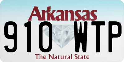 AR license plate 910WTP