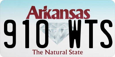 AR license plate 910WTS
