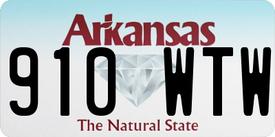 AR license plate 910WTW