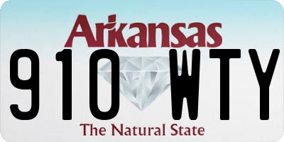 AR license plate 910WTY