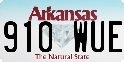 AR license plate 910WUE