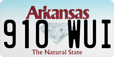 AR license plate 910WUI