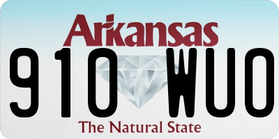 AR license plate 910WUO