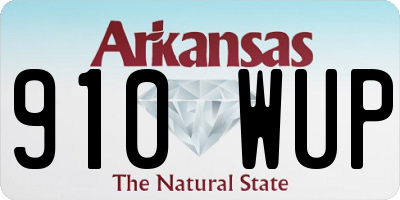 AR license plate 910WUP