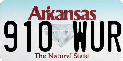 AR license plate 910WUR