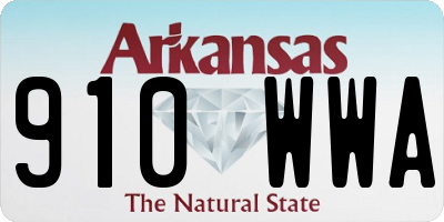 AR license plate 910WWA