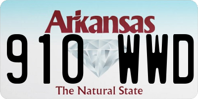 AR license plate 910WWD